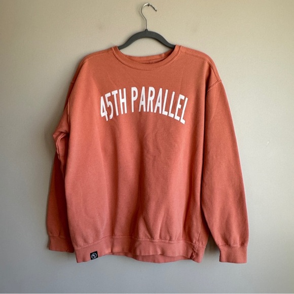 45th Parallel Peach Crew Neck Sweatshirt L - Picture 2 of 12